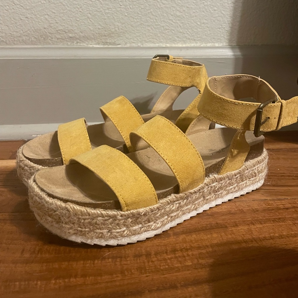 Yellow Platform Sandals